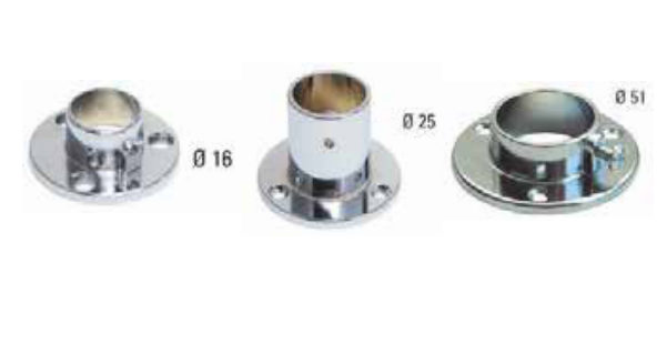 Round Tube Flange with Screw